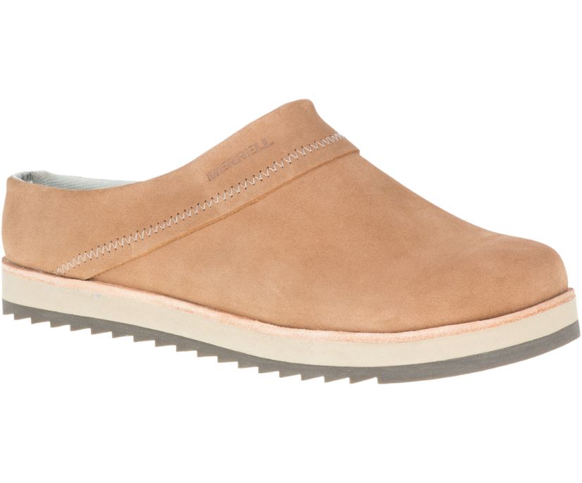 Buty Merrell Juno Clog Suede - Slip Ons Damskie Merrell - Khaki [LIQSF-8425]